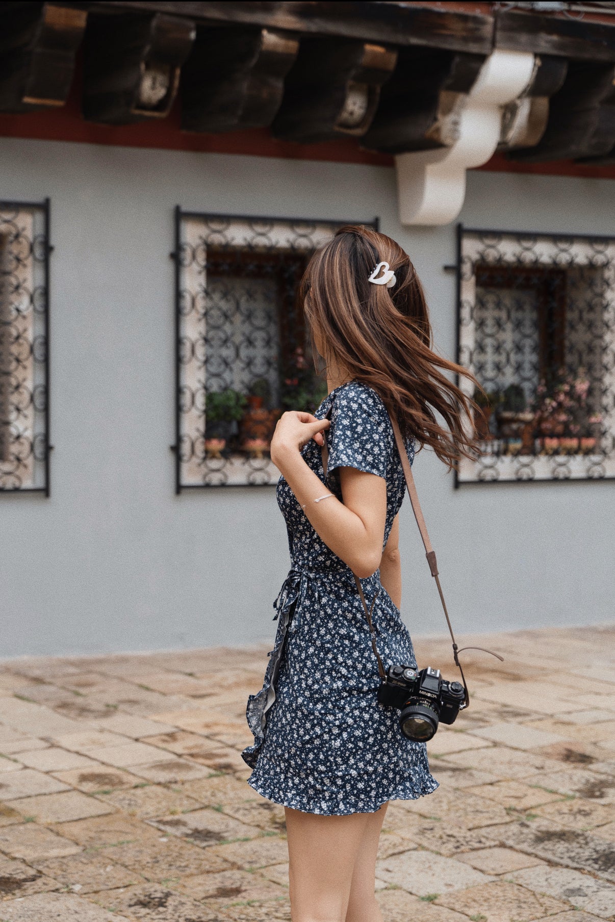 Vienna Ruffle Hem Wrap Dress
