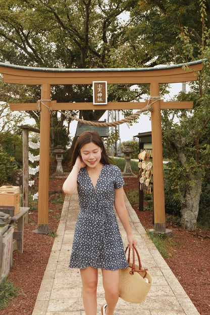 Vienna Ruffle Hem Wrap Dress