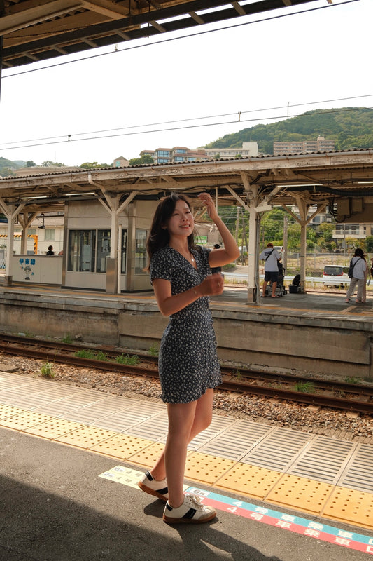 Vienna Ruffle Hem Wrap Dress