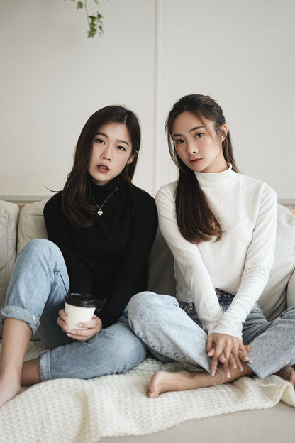 Cropped Turtleneck Top