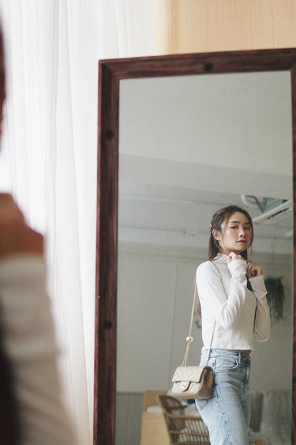 Cropped Turtleneck Top