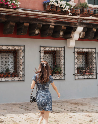 Vienna Ruffle Hem Wrap Dress
