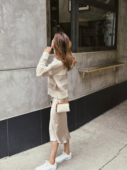Colorblock Wool Sweater