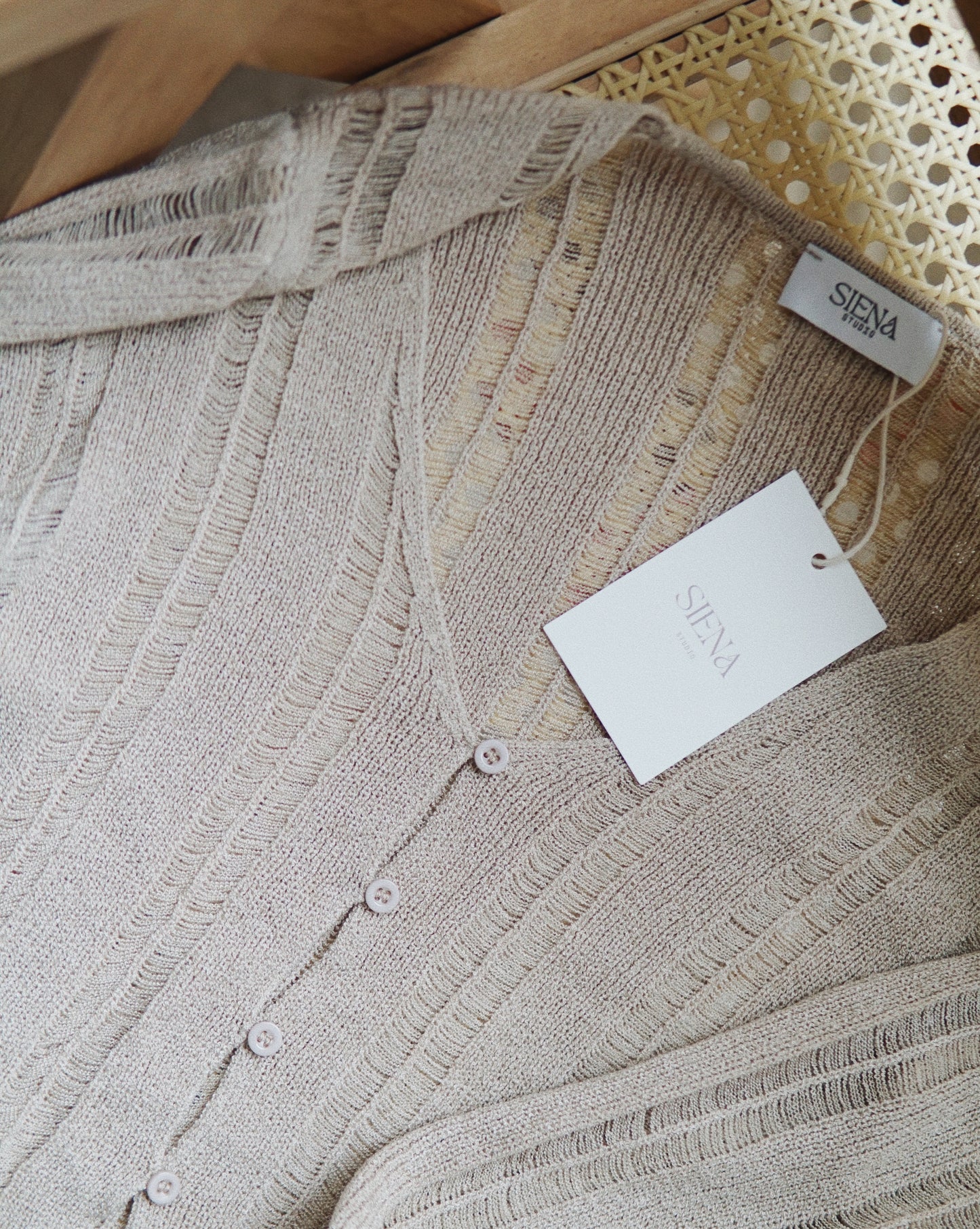 Cropped Mesh Cardigan