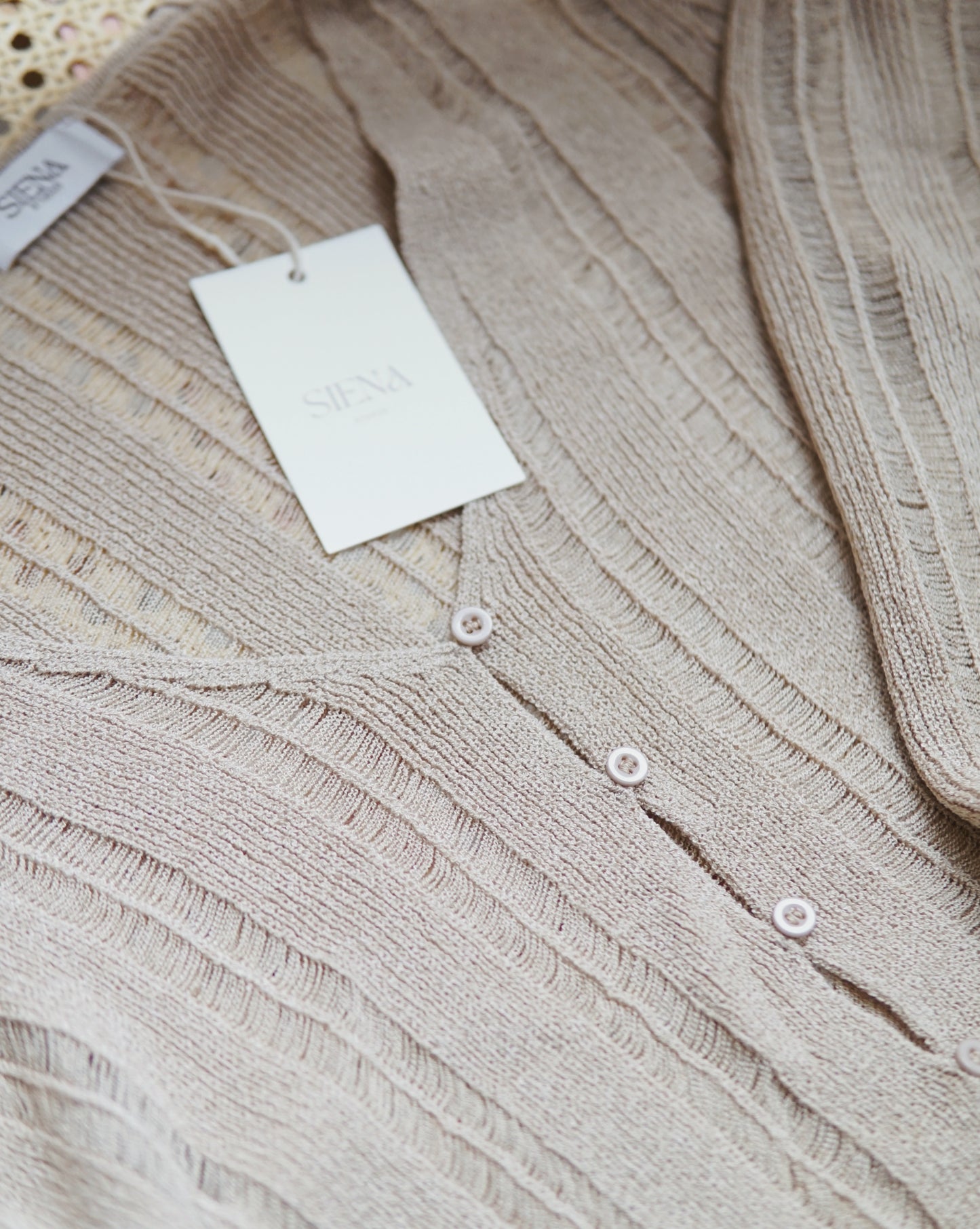Cropped Mesh Cardigan