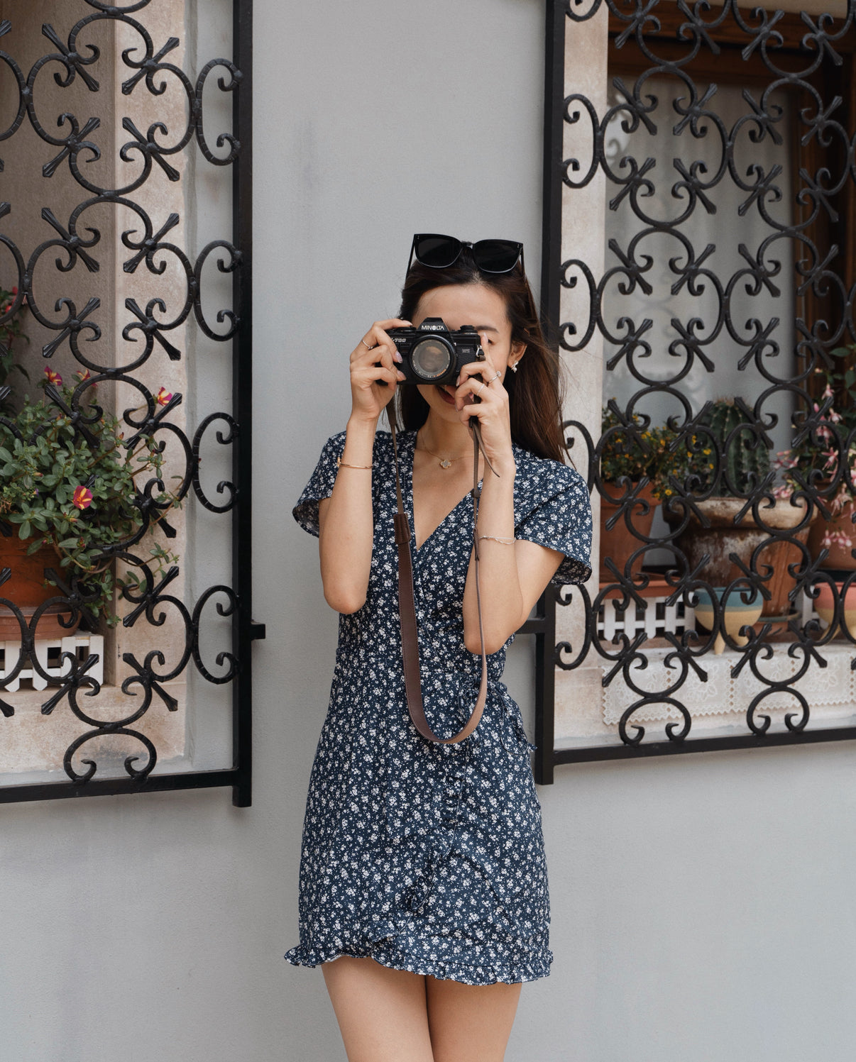 Vienna Ruffle Hem Wrap Dress