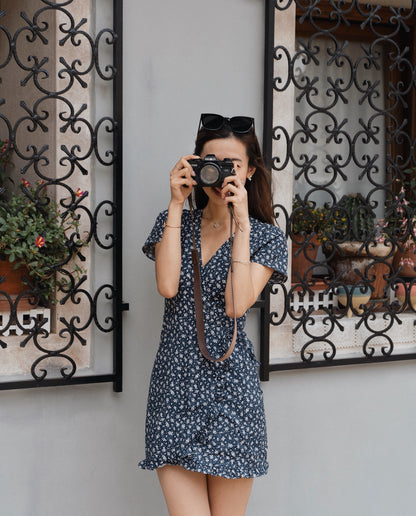 Vienna Ruffle Hem Wrap Dress