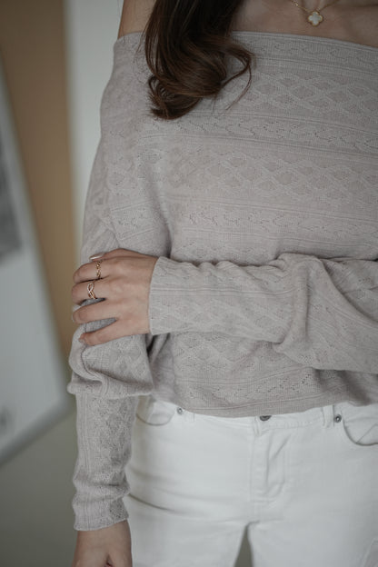 Jacquard Off Shoulder Top