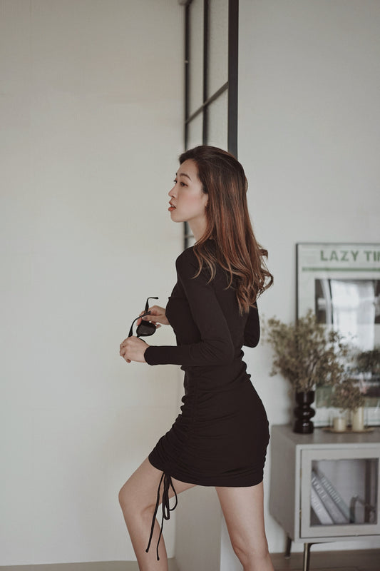 Ribbed Twisted Dress